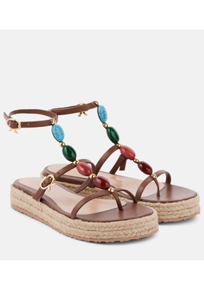 Gianvito Rossi Shanti leather espadrille sandals