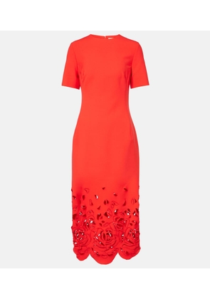 Oscar de la Renta Floral cutout cocktail dress