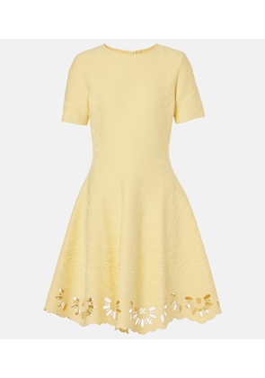 Oscar de la Renta Eyelet jacquard minidress
