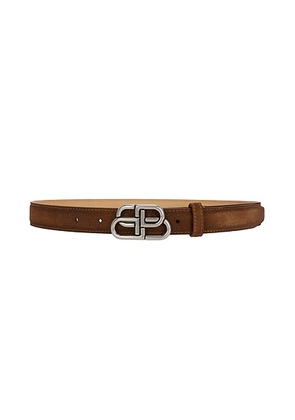 Balenciaga BB Thin 25 Belt in Camel - Brown. Size 70 (also in 85).