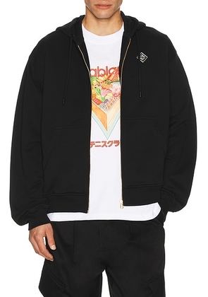 Casablanca Casa Chrome Full Zip Hoodie in Casa Chrome - Black. Size L (also in M, S, XXL/2X).