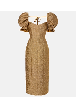 Markarian Farrah floral brocade midi dress