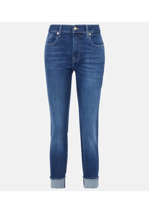 7 For All Mankind Mid-rise cropped skinny jeans