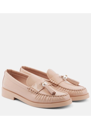 Jimmy Choo Addie embellished patent leather loafers