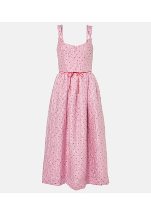 Markarian Apple polka-dot corset dress