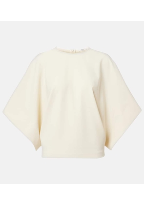 Fforme Tenley draped wool-blend crepe top