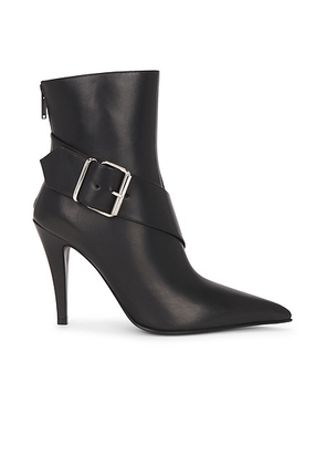 McQueen Heeled Ankle Boot in Black & Silver - Black. Size 37 (also in 37.5, 38.5, 39, 40, 41).