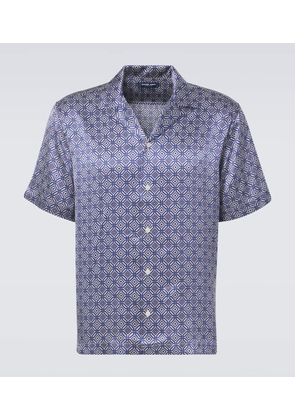 Frescobol Carioca Roberto printed silk bowling shirt