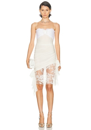 Alessandra Rich Lace Mini Dress in White - White. Size 42 (also in ).