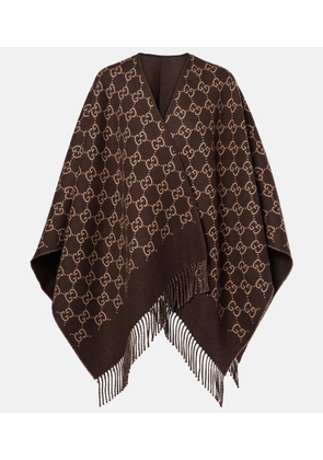 Gucci GG wool jacquard shawl