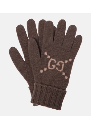 Gucci GG cashmere jacquard gloves
