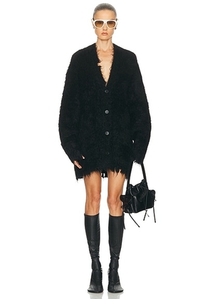 Acne Studios Kaul Hairy Cardigan in Black - Black. Size XXS/XS (also in ).