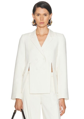 Alexis Joaquin Jacket in Ivory - Ivory. Size L (also in M, S, XS).