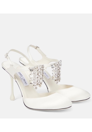 Jimmy Choo Verity 95 embellished satin pumps