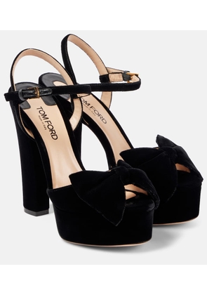Tom Ford Brigitte 130 velvet platform sandals