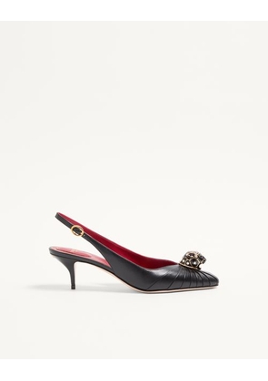 Valentino Garavani Panthea Goatskin Pumps 55Mm Woman BLACK 35