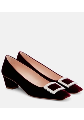 Roger Vivier Belle Vivier 45 faux fur-trimmed pumps