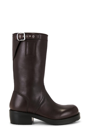 Dries Van Noten Moto Boot in Dark Brown - Chocolate. Size 36 (also in 37, 38, 39, 39.5, 40, 41).