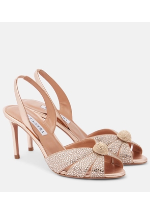 Aquazzura Italian Flirt 75 embellished leather sandals
