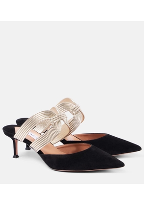 Aquazzura Esencia 50 suede mules