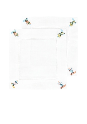Abbode Skier Napkin in N/A - White. Size all.