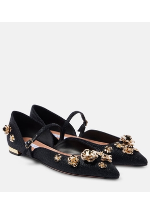Aquazzura Bloom embellished ballet flats