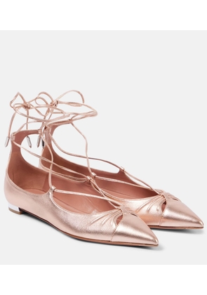 Aquazzura Gabi leather ballet flats
