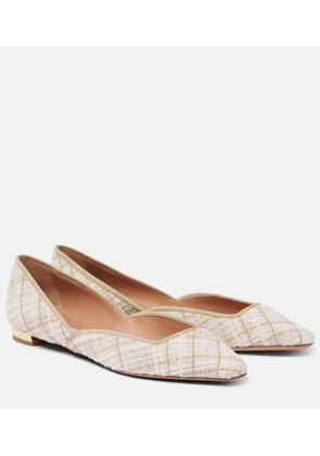 Aquazzura Maia tweed ballet flats