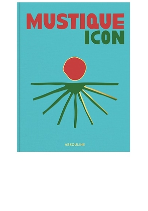 Assouline Mustique Icon in White - Teal. Size all.