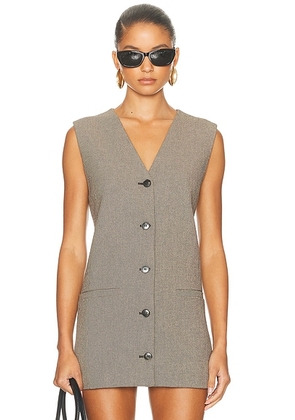 By Malene Birger Francine Vest in Mixed Weave Beige - Taupe. Size 34 (also in 36, 40, 42).