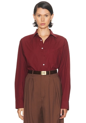 DONNI. The Poplin Shirt in Oxblood - Burgundy. Size M (also in S).