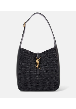 Saint Laurent Le 5 a 7 Supple Small raffia shoulder bag