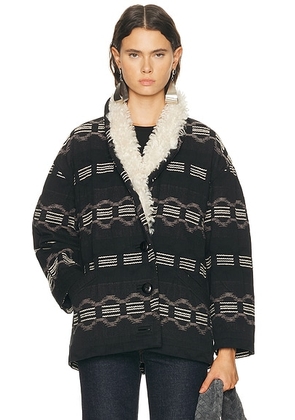 Isabel Marant Etoile Qayla Jacket in Faded Black - Black. Size 38 (also in 40).