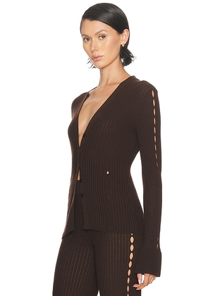 CORDOVA Savoie Top in Chocolate - Chocolate. Size L (also in M, S, XS).