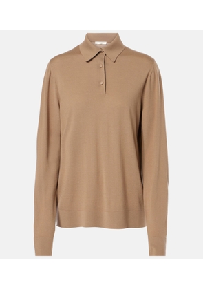 The Row Ipanelli wool jersey polo sweater