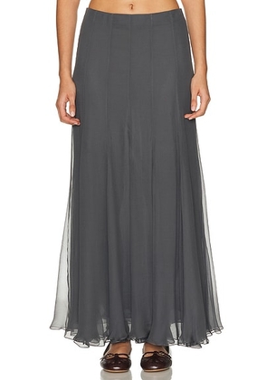 Chloe Sheer Maxi Skirt in Pearly Black - Black. Size 36 (also in ).