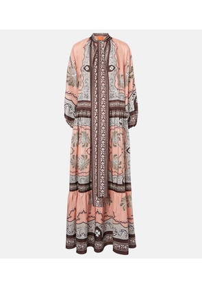 La DoubleJ Athena printed silk maxi dress