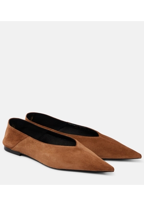 Saint Laurent Nour suede ballet flats