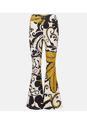 La DoubleJ Meditation printed fleece flared pants