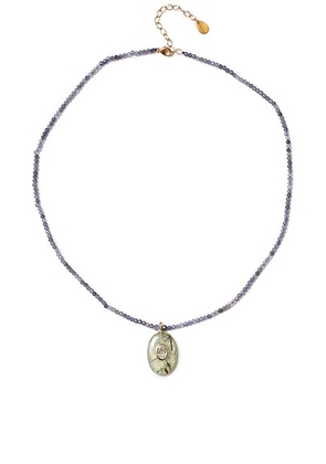 CHAN LUU Seed Necklace in Phrenite - Blue. Size all.