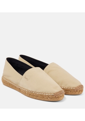 Saint Laurent Cassandre cotton gabardine espadrilles