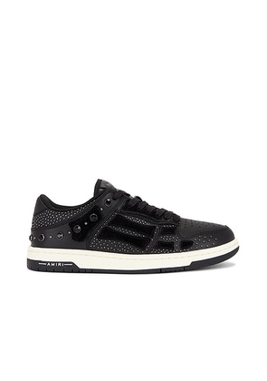Amiri Crystal Studded Skel Top Low Sneaker in Black - Black. Size 42 (also in 43, 44, 45, 46).