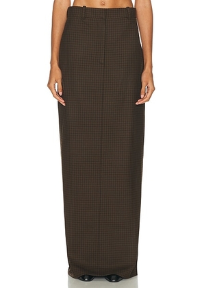 Acne Studios Inashy Skirt in Multi Brown - Brown. Size 34 (also in 36).