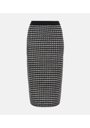 Tory Burch Wool and cotton-blend jacquard midi skirt