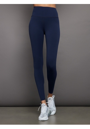 Carbon38 High Rise Full-length Legging In Diamond Compression - Navy Blazer - Size L