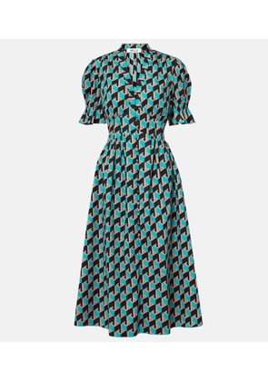 Diane von Furstenberg Erica printed cotton midi dress
