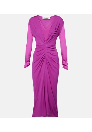 Diane von Furstenberg Hades gathered jersey midi dress