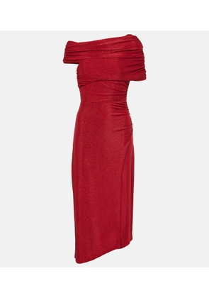 Diane von Furstenberg Agustin lame midi dress