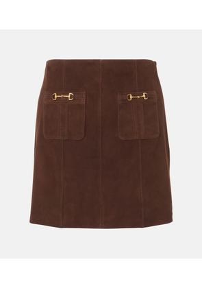 Rixo Wiley suede miniskirt