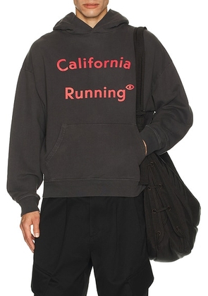 District Vision California Cotton Hoodie in California Running Black - Black. Size S (also in ).